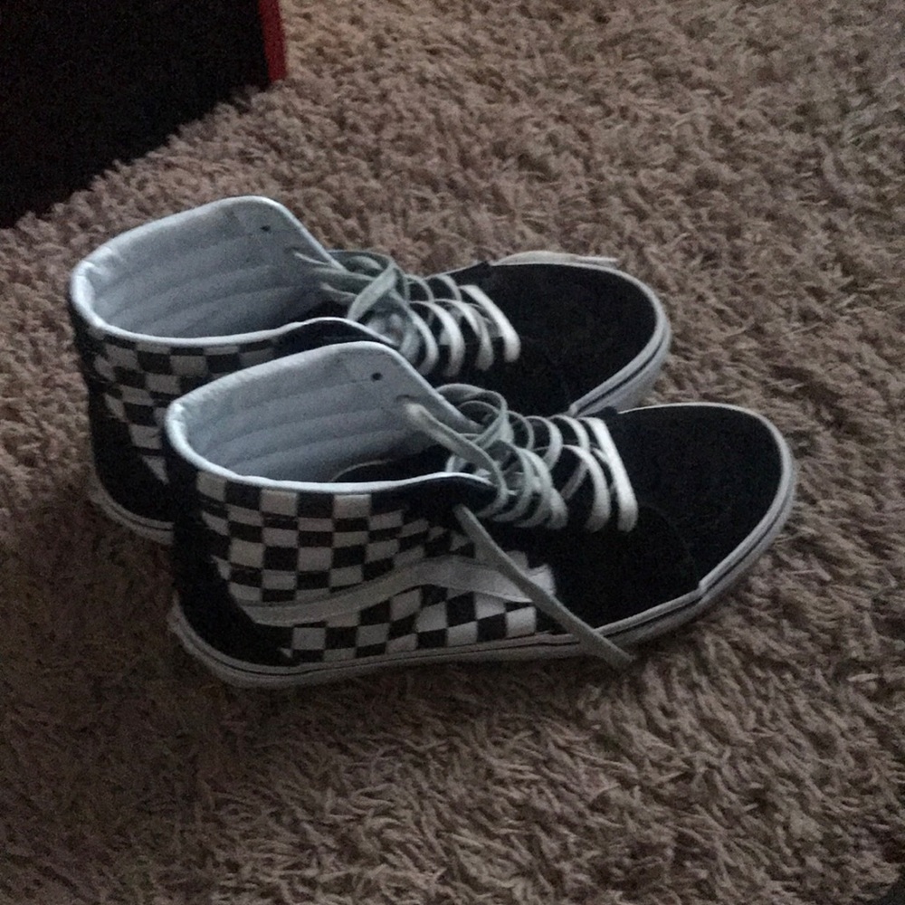 Black and white vans